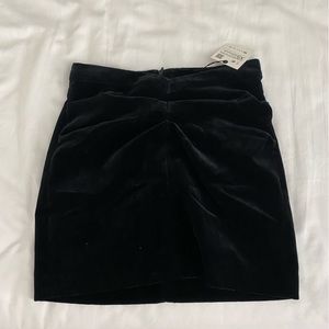 Zara Velvet Ruched Mini Skirt